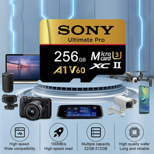 Sony Micro SD Card 64GB 128GB 256GB 512GB 1TB 2TB U3 Class 10 4K TF Memory Card