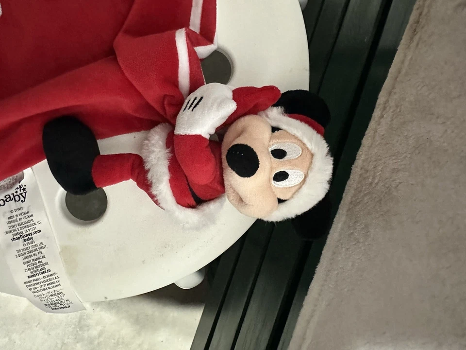 Одеяло Mickey Mouse My First Christmas Lovey Security в полоску Santa Disney Baby - Изображение 2 из 4