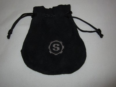 STARLINGEAR S-GEAR S LEDER ETUI BAGGY BAG TASCHE BEUTEL BESTICKT SCHWARZ BLACK S