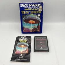 Space Invaders (Atari 2600) 1978 Complete in Box CIB Cleaned & Tested
