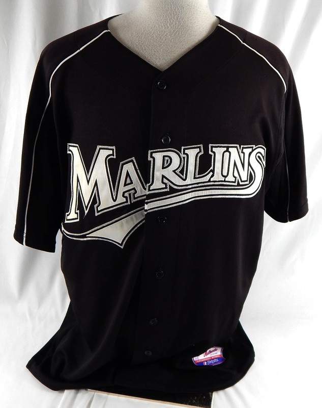 2003-06 Miami Marlins Carlos Piste #48 Game Used Black Jersey BP ST  XL 456