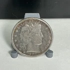 1907o Barber Half Dollar 90% Silver Nice Barber Coin