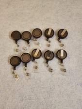 Retractable badge reel black - 10 piece lot -