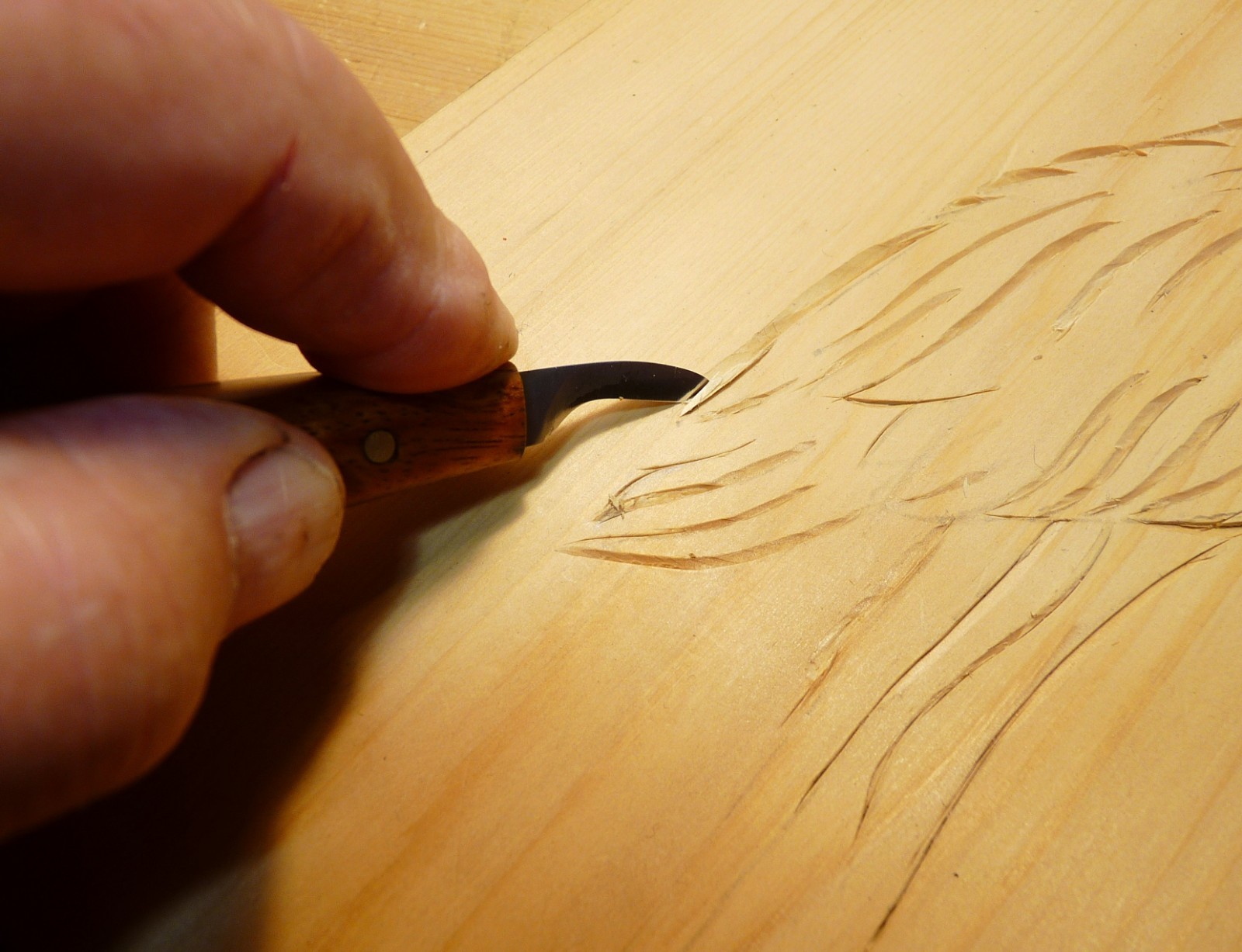 Davis Bros. Collectible Hand Made GLK #19XS Woodcarving & Whittling Hooked Knife