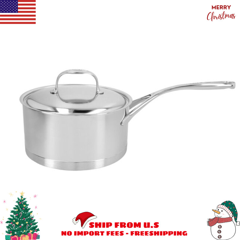 Demeyere Atlantis 3.2 qt Sauce Pan With Lid, 18/10 Stainless Steel