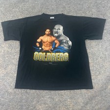 VTG WCW Goldberg Wrestling T-Shirt Black Tultex Men's XL 1998