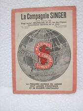 Ancien dépliant SINGER  :  pour Machines à Coudre  / BELGIQUE