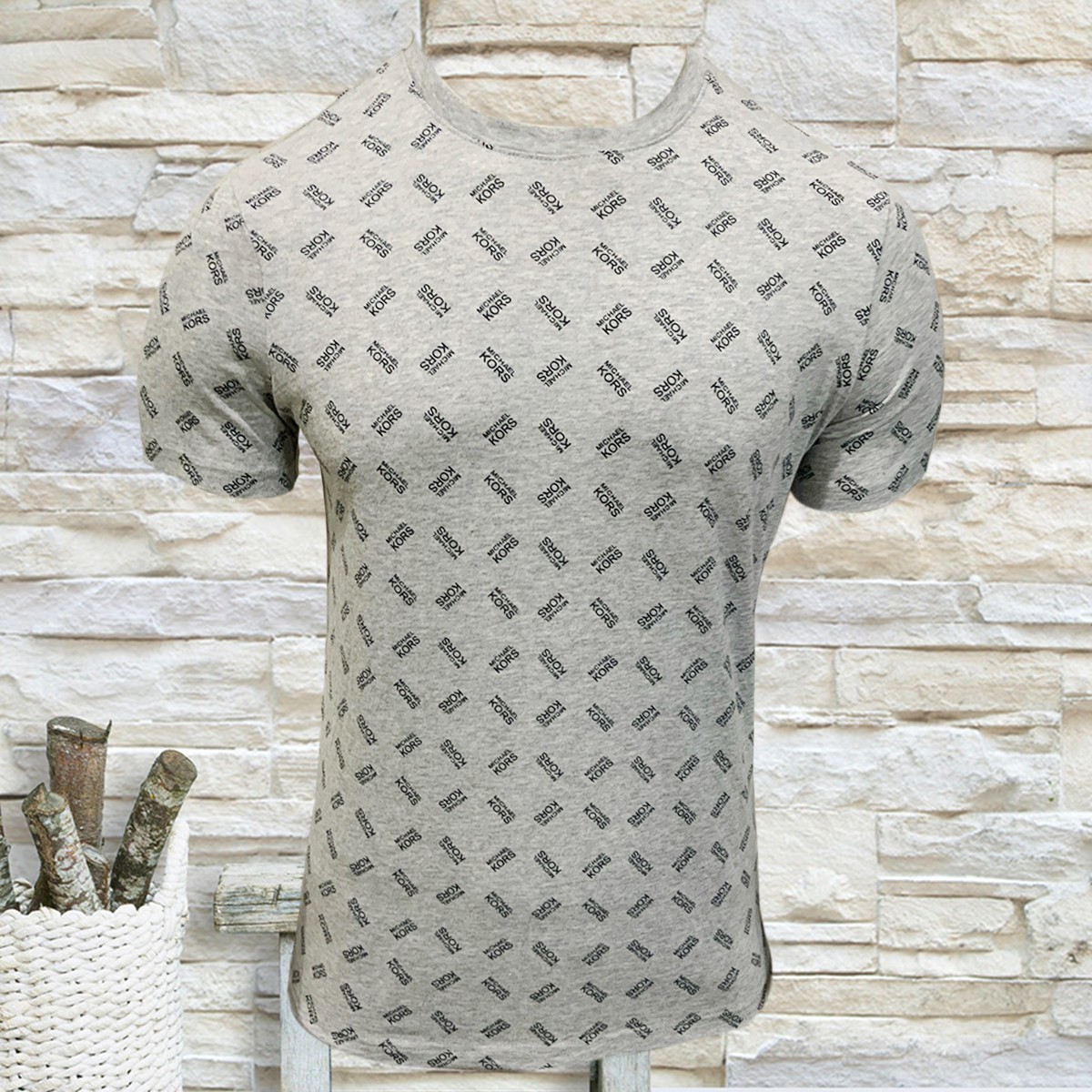 NWT MICHAEL KORS MSRP $56.99 MENS GRAY CREW NECK SHORT SLEEVE T-SHIRT SIZE S M L