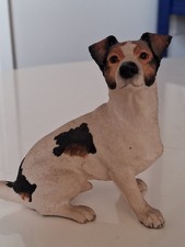 Lifelike Resin Jack Russell Terrier Standing Dog Figurine Small Ornament 8cm