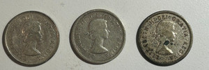 1953, 1961, 1964 Canada Queen Elizabeth II 25 Cent SILVER Quarter Coins