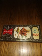 BUDWEISER BEER SIGN VINTAGE NON MOTION ICE COLD BUD HUNTING