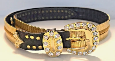 Vintage NANNI Belt Womens 90/36 Braided Metal Mesh Brass Chain Link Made Italy Vintage metal nanni - Gem main image 4