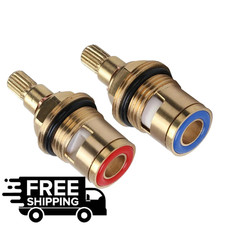 2PCS Universal Tap Inner Faucet Valves Brass Ceramic Disc Cartridge Replacements