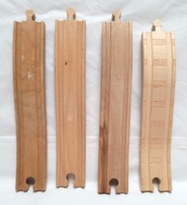 Vintage Lot of 4 Thomas Friends Wood Ascending Descending Track