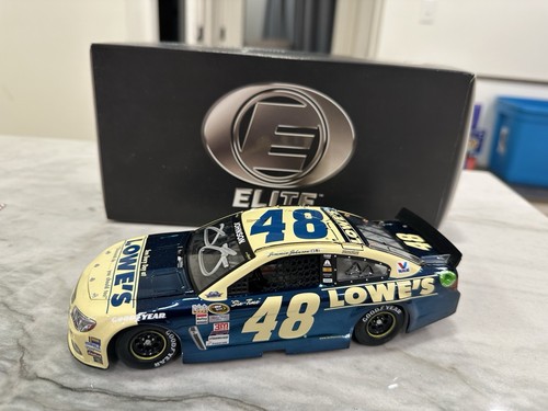 Jimmie Johnson AUTOGRAPHED 2015 Lowes Darlington Throwback ELITE Color Chrome