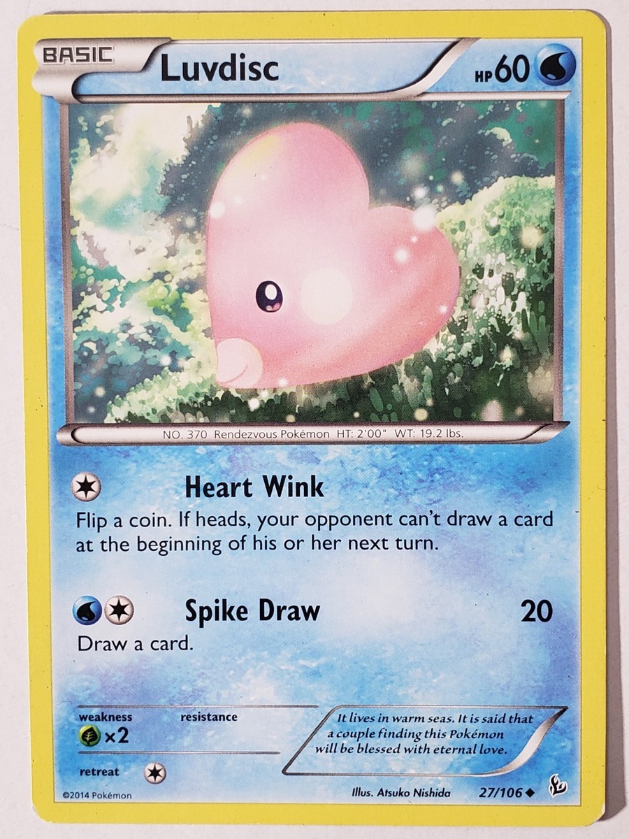 Luvdisc 27/106 PL - XY Flashfire Pokemon Card $2 Combined Ship