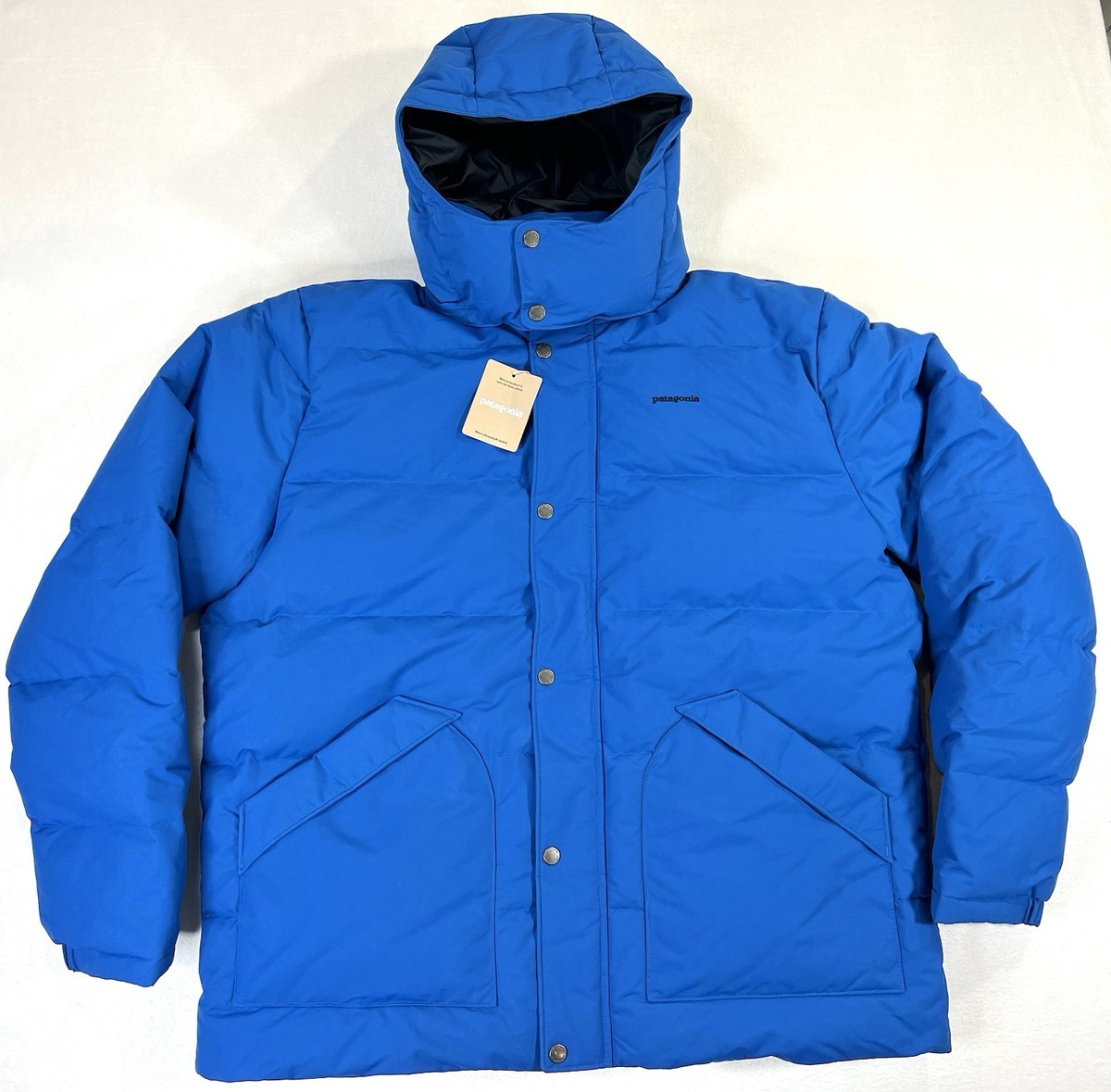 Patagonia Downdrift Jacket Down Insulated Coat Hooded Endless Blue