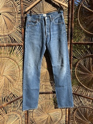 Vintage Levi s 501xx Series Men's Blue Cotton Denim Jeans Straight Button Fly