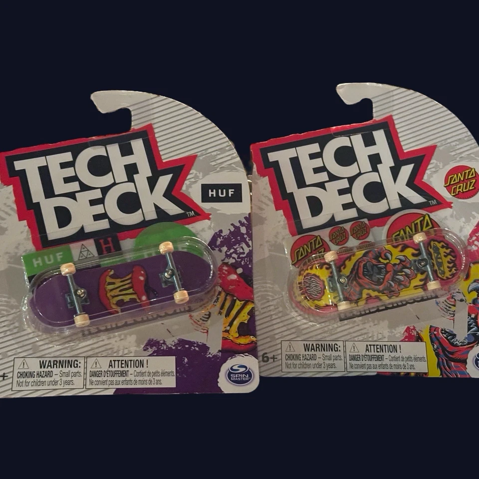 Tech Deck Fingerboards Lot of 2 – HUF Apple Core & Santa Cruz Screaming Hand NIB - Image 2 of 4