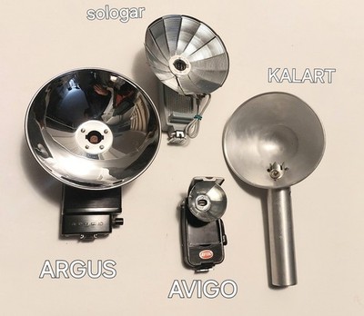 LOT of 4 Vintage light meters/flash devices/ Soligor BL/ AVIGO/Kalart ETC.