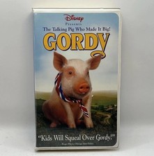 Gordy VHS 1995 Disney Video Tape 90s Family Movie Pig VTG Clamshell Nearly New