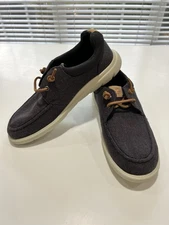 Sperry Men's Captain Moc Black Hemp Slip-On Sneakers Sz 10.5