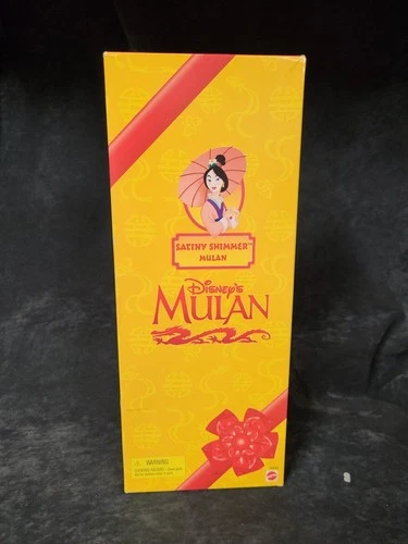 Vtg Disney Mattel Mulan Satiny Shimmer Doll Princess Box Barbie Collectible 1998