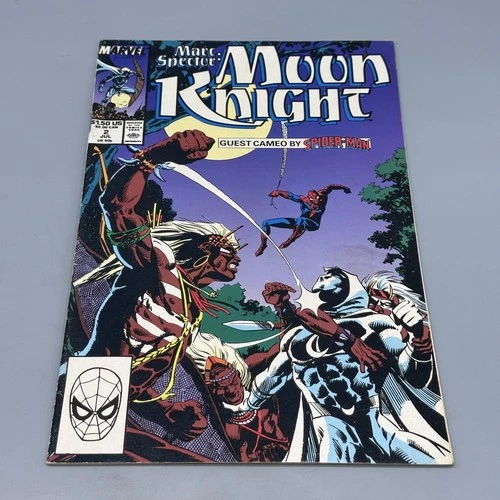 Vintage 1989 Marvel Comics Marc Spector Moon Knight #2 Comic Book Spider-Man