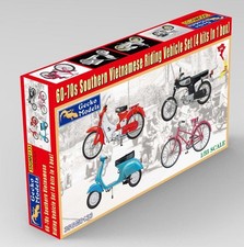 Gecko 1/35 Scale 60-70s Southern Vietnamese Riding Vehicle Set (4 kits In 1 box)