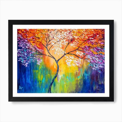 Magic Tree Kunstdruck gerahmt Wandbild Poster Leinwanddruck Bild