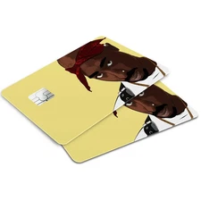 2 Pack Tupac Shakur Credit Debit Card Sticker Vinyl Decal Skin Hip Hop Legend