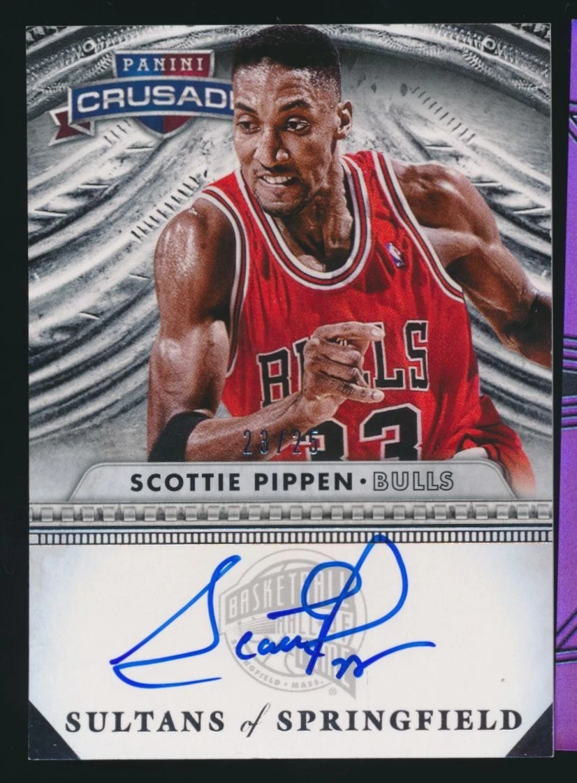 Panini Scottie Pippen Basketball Autographed Sports Trading Cards