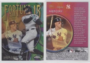 2025 Topps Chrome Fortune 15 Green Refractor /99 Aaron Judge #F15-1
