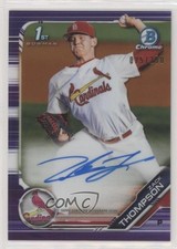 2019 Bowman Draft Chrome Pick Purple Refractor /250 Zack Thompson Auto s7l