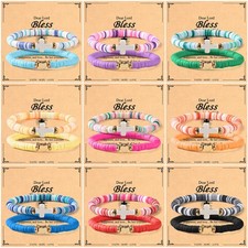 9Pcs Cross Bracelet First Communion Bless Gifts for Women, Graduation Christenin