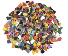 Lanyani Vibrant Broken Ceramic Tiles for Crafts 12x12 Inch, Mixed-1