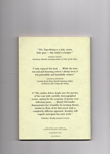 The Tiger Rising by Kate DiCamillo Paperback Pre-Owned Good Condition - Picture 2 of 2