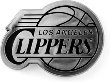 Team ProMark NBA Los Angeles Clippers Plastic Chrome Emblem, One Size, Silver