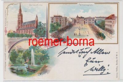 74802 Postcard Lithograph Greeting from Frankfurt an der Oder 1899