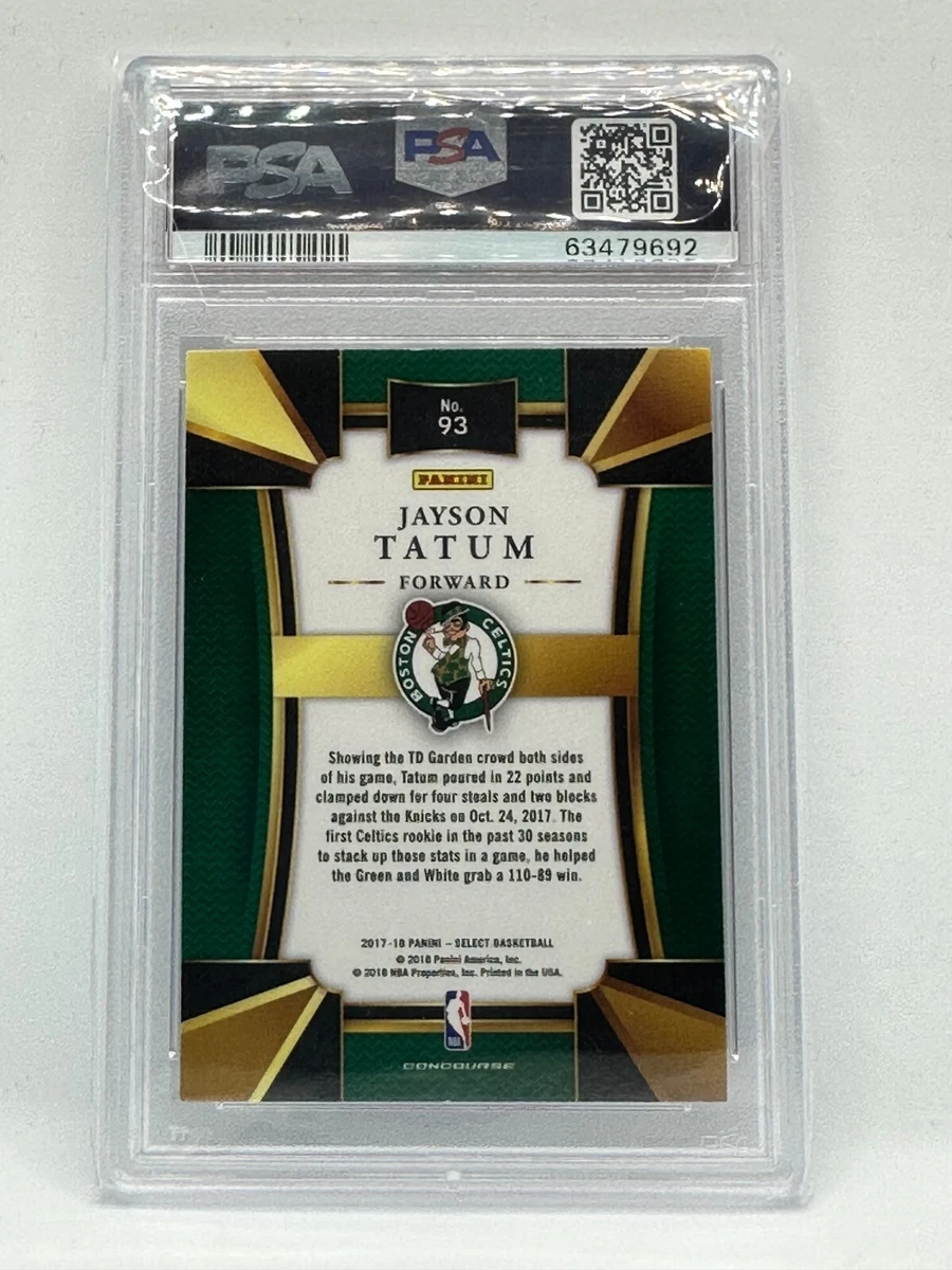 2017 Panini Select Jayson Tatum PSA 10 #93 Concourse RC Rookie | eBay