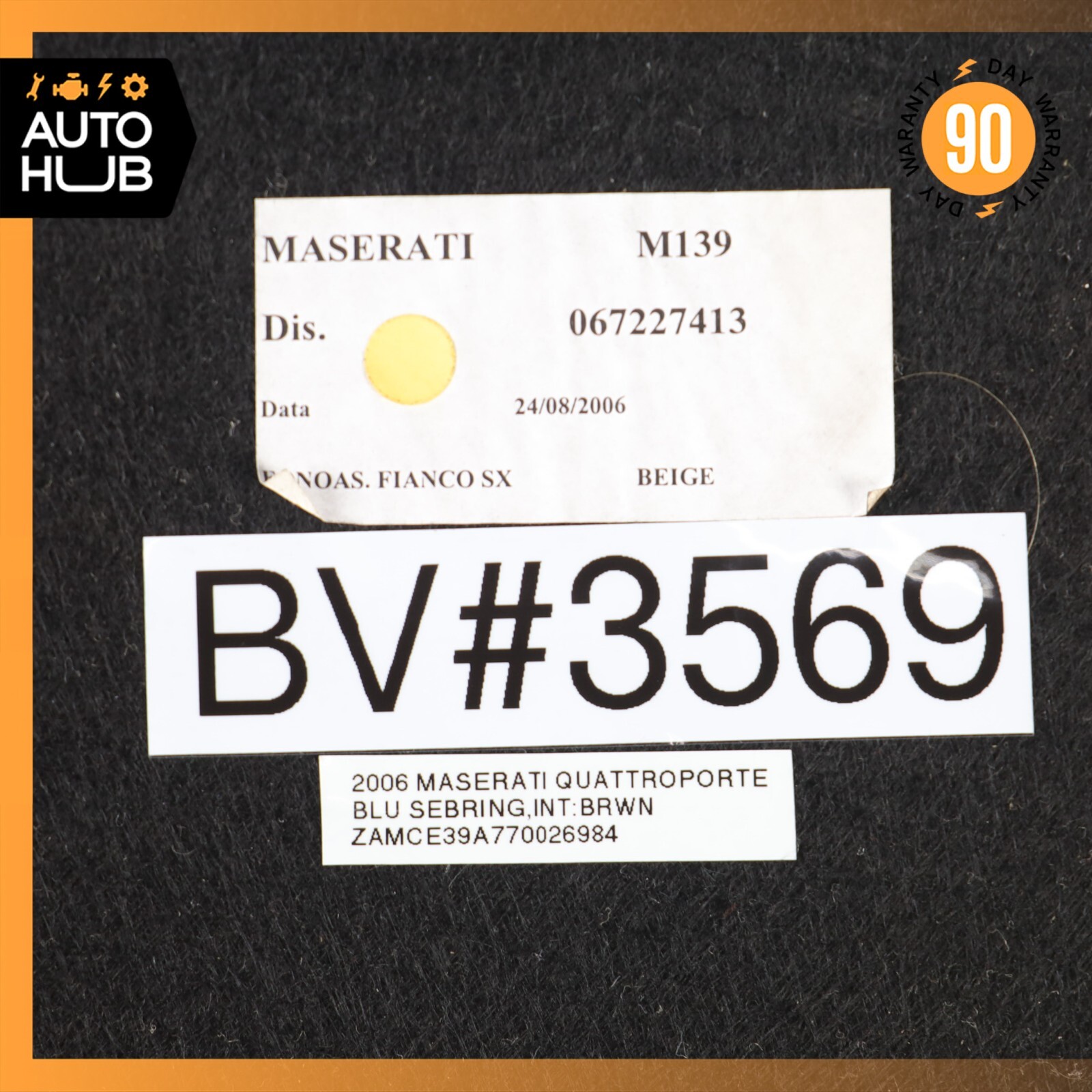 03-13 Maserati Quattroporto S GT S M139 Left Trunk Compartment Lining OEM 79k
