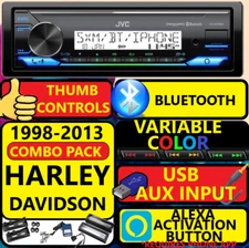 JVC FOR HARLEY 98-2013 BLUETOOTH USB AM/FM AUX CAR RADIO STEREO OPT. SIRIUS XM