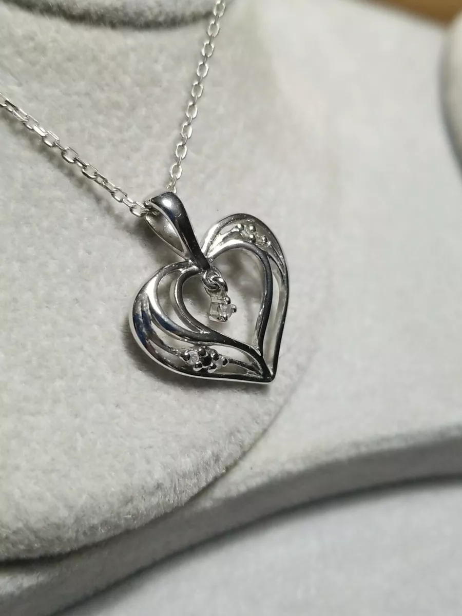 Double Heart Necklace in Sterling Silver | JCPENNY Jewelry