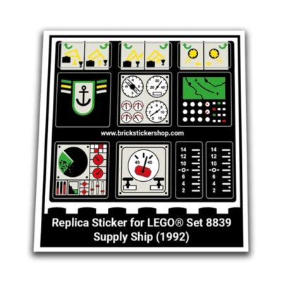 BRICKSTICKERSHOP Adesivo di ricambio per set 8839 - spedizione fornitura