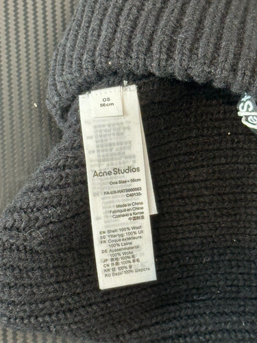 Acne Studios Large Face Logo Beanie Black OS #FA-UX-HATS000063 - Bild 5 von 10