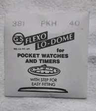 Germanow-Simon Mach (GS) PKH40 Watch Crystal 38.1 mm NOS Part Flexo Lo-Dome