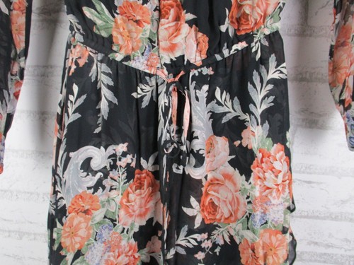 Forever New womens off shoulder dress black pink grey floral print 8 - Picture 7 of 12