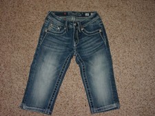 MISS ME Girls JK7047P Capri Denim Jean Shorts Size 8