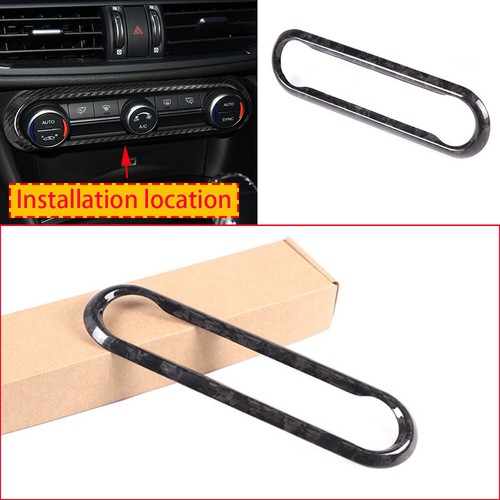 Air Condition Switch Trim For Alfa Romeo Giulia Stelvio 2017+Forged Carbon Fiber