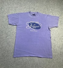 Night Hawk Frisco Shop AUSTIN TEXAS Purple Shirt Vintage Medium Employee 50th